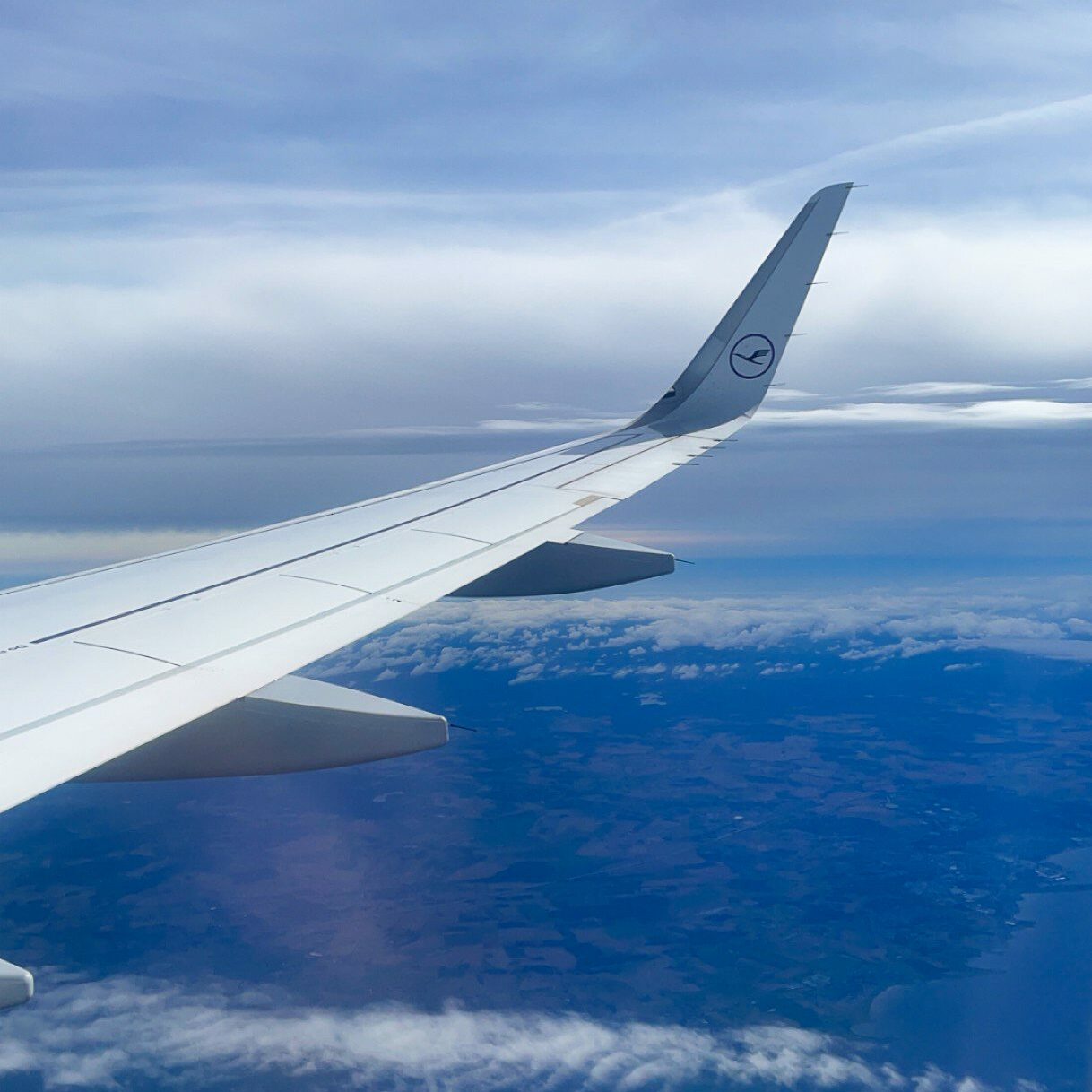 Blick aus dem Flugzeug auf Schweden